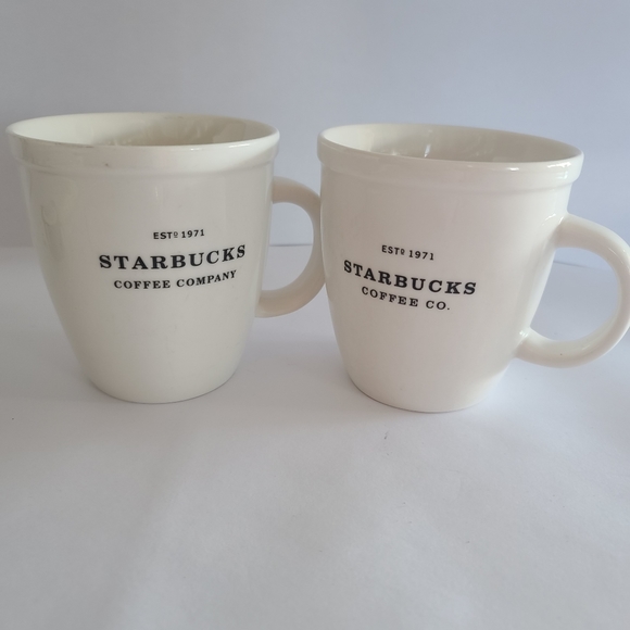 Vintage Starbucks Barista coffee mugs 2006 white